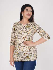 AK FUSION Party Printed Women Multicolor Top