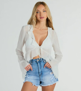 lexrex Casual Solid Women White Top