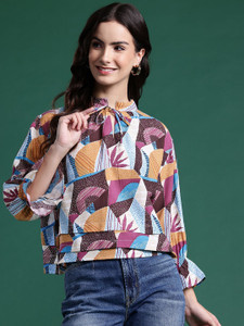 Dressberry Casual Printed Women Multicolor Top