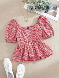 AKSHASTORE Party Printed Women Red Top