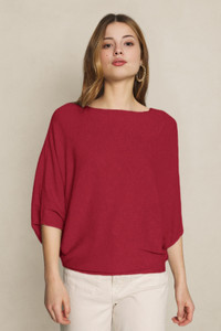 NACHU Party Solid Women Red Top