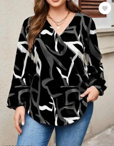 Cavercha Casual Printed Women Grey Top