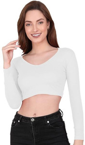 TRACEY Casual Solid Women White Top