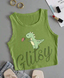 Bartus Casual Printed Women Green Top