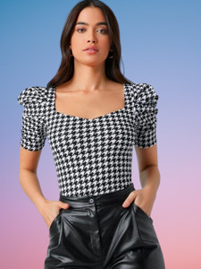 Dream Beauty Fashion Casual Printed Women Black Top
