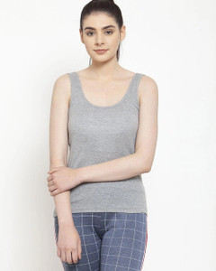 Brinley Casual Solid Women Grey Top