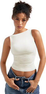 SIGHTBOMB Casual Solid Women White Top