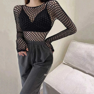Ogimi Casual Color Block Women Black Top