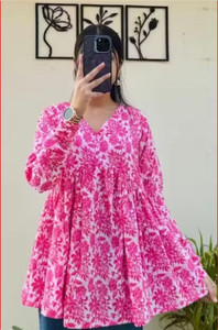 Vankar Casual Floral Print Women Pink Top