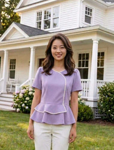 KNFASHIONZ Casual Solid Women Purple Top