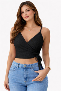 Jay Enterprises Party Striped Women Black Top