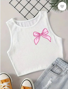 HRG Casual Printed Women White Top