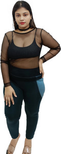 eroplay Casual Solid Women Black Top
