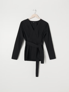 Sinsay Casual Solid Women Black Top