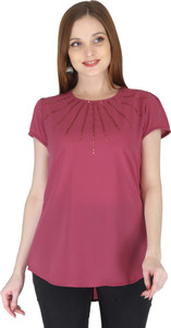 GO.4.IT Casual Solid Women Pink Top