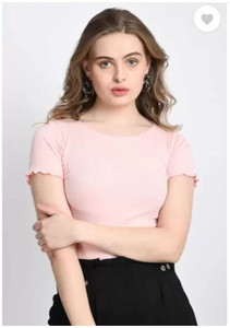ShriRamGarment Casual Solid Women Pink Top