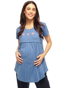 LOTIK Casual Printed Women Blue Top
