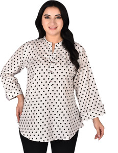 LINGRA Casual Printed Women White, Black Top