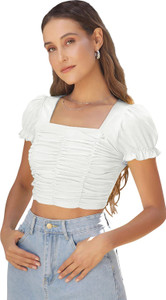 london belly Casual Solid Women White Top