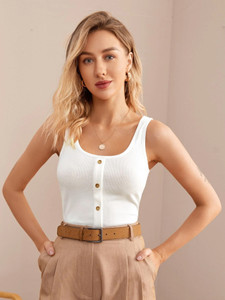 VASHRI EXPORTS Casual Self Design Women White Top