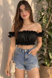 Sajni Style Casual Solid Women Black Top