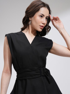 Tokyo Talkies Party Solid Women Black Top