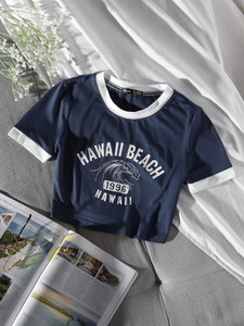 Saigarments Party Printed Women Blue Top