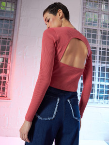 SASSAFRAS Casual Solid Women Pink Top