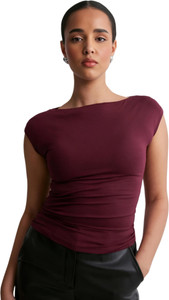 SIGHTBOMB Party Solid Women Maroon Top