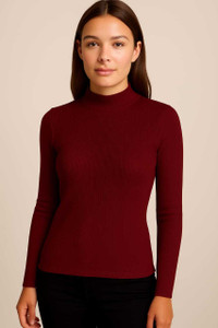 Classic Clothings Casual Solid Women Maroon Top