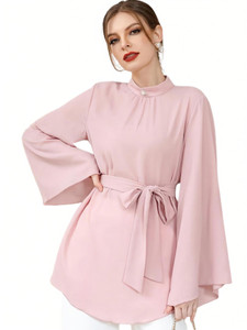 GG Style Casual Solid Women Pink Top