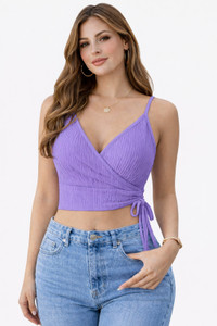 ASU Party Striped Women Purple Top