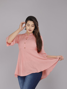 SUBH LAXMI Casual Printed Women Pink Top
