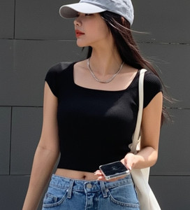 LOVERSBITE Casual Solid Women Black Top