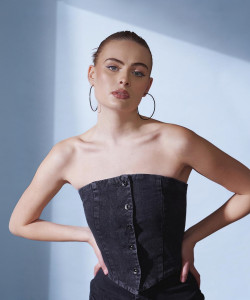 STREET9 Casual Solid Women Black Top