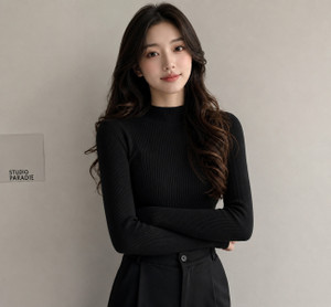CUTEXT Casual Self Design Women Black Top