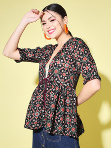 Matwali Casual Printed Women Multicolor Top