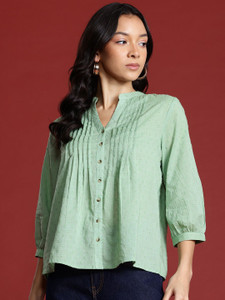 all about you Casual Solid Women Green Top