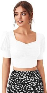 Projas Casual Solid Women White Top