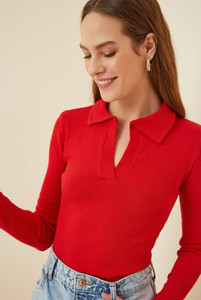 swaggish Casual Solid Women Red Top