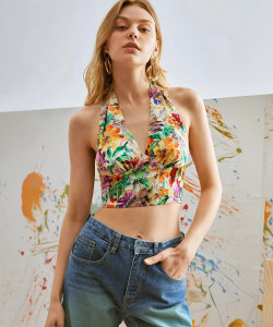 TANDUL Casual Printed Women Multicolor Top