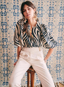 Blouse House Casual Printed Women Multicolor Top