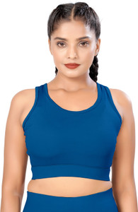 POOJARAN Casual Solid Women Blue Top