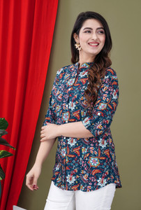Gudwear Casual Printed Women Multicolor Top