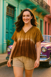 maaesa Casual Tie & Dye Women Multicolor Top