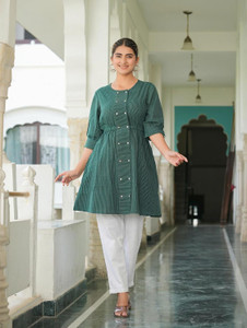 IKRASS Casual Printed Women Green Top