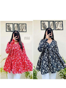 BIBHATSU Casual Floral Print Women Multicolor Top
