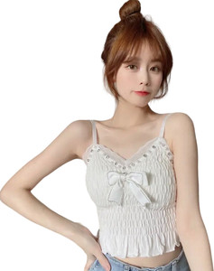 CRAMPLE Party Self Design Women White Top