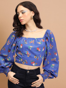 Tokyo Talkies Casual Printed Women Multicolor Top
