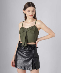TANDUL Casual Solid Women Green Top